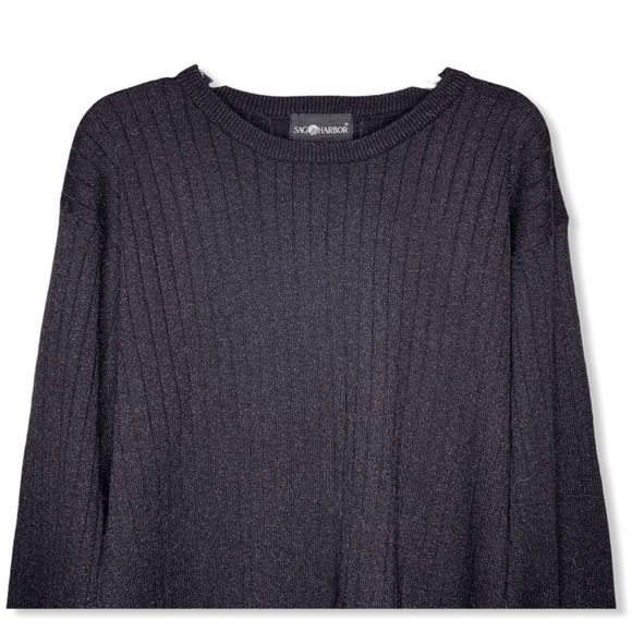 Sag Harbor Metallic Crew Neck Pullover Sweater - Picture 4 of 4